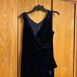 Alex Evenings Navy Velvet Gown